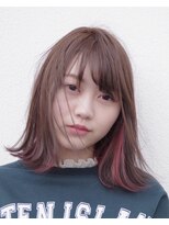 プラスジュール(PLACE JOURS) 【＋JOURS 加賀美 悟】インナーカラー × 切りっぱなしボブ