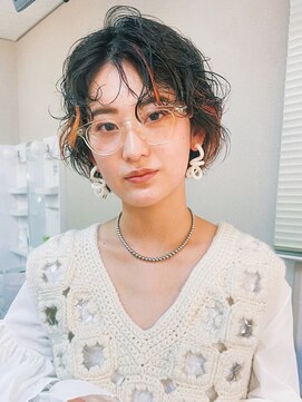 アイティーバイアルバム 八王子店(IT by ALBUM) インナーオレンジ_外ハネボブセクションカラー_9154