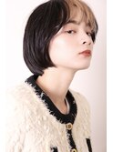 大人かわいい黒髪ショートボブ1204