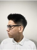 束感刈り上げビジネス七三ツーブロックアップバング1071