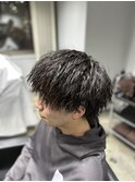 ツイストパーマ　マッシュ　刈り上げ　ケアムーブ