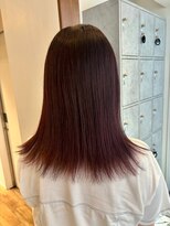 ヘアリゾート粋 新宿三丁目本店 ブラウンレッド/切りっぱなしロング