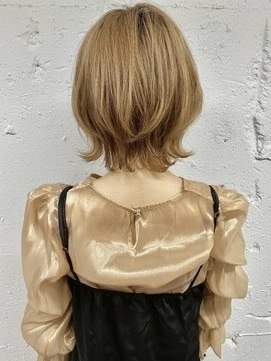 ダブルトーキョー シブヤ(W-TOKYO SHIBUYA) ネオウルフ×ペールベージュボブウルフ　ウルフカット