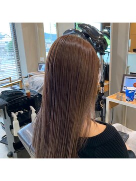 リレーション(Relation) ことりベージュツヤ髪ロングレイヤー髪質改善20代30代40代