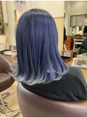 【見附 今町】ブルー系カラー 似合わせ 外ハネ