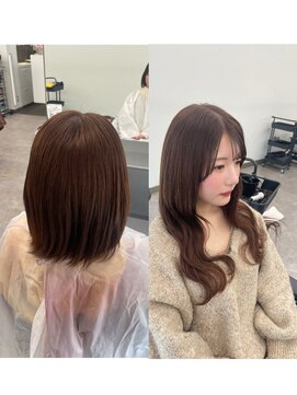 ガルボヘアー 桟橋店(garbo hair) プルシールエクステ高知美容院つや髪ナチュラルブラウン