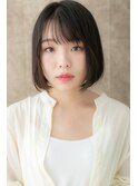 黒髪ヘルシースタイル切りっぱなし前下がりボブ311W志木30代40代