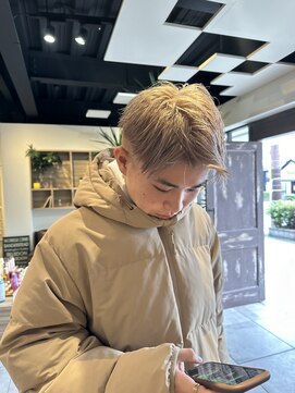 ヒースプール(Heathpool) ミルクティーベージュ/メンズショート