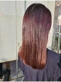 大人シアーベージュミニウルフボブミディアムレイヤー