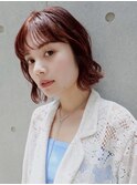 似合わせボブ/ショートボブ/ボブ/暖色系カラー