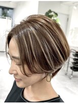 シエラ 堀江(CIERA.)&nbsp;セミロングアンプレラカラーバレイヤージュくびれヘア