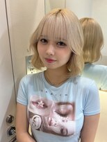 ロンドメリア 天神大名店(Lond Melia) ブロンドのウェーブ巻きで韓国ぽく