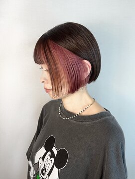 ヘアデザイン アンジェロカフェ(Hair Design Angelo cafe) インナーカラー/ミニボブ【20代30代40代】