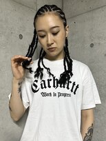 アンドピース and peace cornrow×curly style