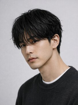 ハレ ヘアサロン(Hale hair salon) Hale刈り上げセンターパートフェザーパーマニュアンスパーマ原宿