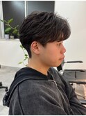千葉駅MEN’S/波巻きツイストスパイラル/刈り上げセンターパート