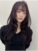 ラベンダーグレージュブリーチなしダブルカラーイルミナカラー
