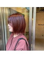 ザ ブリンク(THE BLINK) ピンクブラウン切りっぱなしボブ