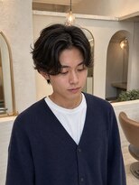 カラン エ ノエル(Calin et Noel)&nbsp;Men's/ミディアム/センターパート/チョコブラウン