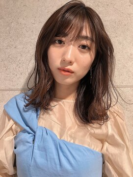 ガーデントウキョウ(GARDEN Tokyo) 【GARDEN 田中麻由】ワンカール毛先パーマことりベージュミディ