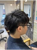 スパイキーメンズショートブロックヘアー