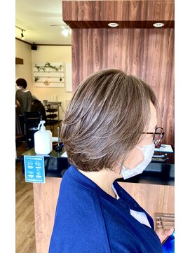 ヘアークルーズピース (hair cruise Piece) 白髪ぼかし♪ グレージュハイライト☆