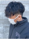 ツイストスパイラルパーママッシュメンズパーマ波巻きパーマ