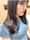 インナーカラー×ネイビー