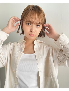 トレス(TRESS) 切りっぱなしボブ 外ハネボブ ブラウンベージュ