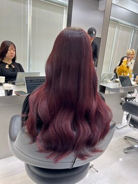 イキ 表参道(iki omotesando) ハッシュカット/フルバング/似合わせカット/レッドブラウン