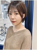 ボブショート中野グレージュハイライトケアブリーチイルミナ