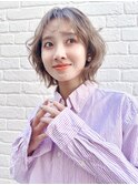 say. ボブパーマ シルキーベージュ ニュアンスカラー ベージュ