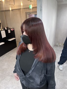 アジールヘア 東上野店(agir hair) 透明感カラー★カシスレッド【上野】