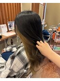 20代30代大人可愛いキャラメルベージュインナーカラー