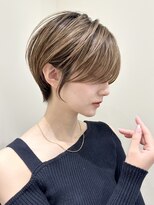 ジルブラン(JIL BLAN) ハイライトバレイヤージュダブルカラーショートカット30代40代
