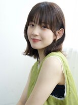 くびれ外ハネヘア*ミディアムヘア*顔周りカット*20代30代40代