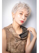 モッズヘア 上尾西口店(mod's hair) 似合わせカットハイトーンカラーホワイトブロンドx上尾20代30代
