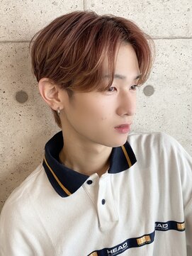 ボタニウム バイ アールサロン(BOTANIUM by RrSALON) 【BOTANIUM】メンズセンターパート×ハイトーンヘア　by林☆