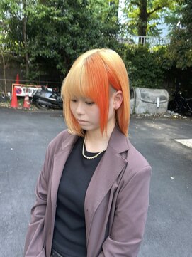 ウィルゴ(VIRGO) 抜きっぱなしブロンド×ポイントカラー(オレンジ)