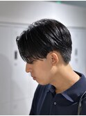 ニュアンスパーマダウンパーマ黒髪韓国マッシュフェザーパーマ