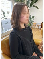 コムヘアー(COM HAIR)&nbsp;ナチュラルボブ。アッシュブラウン。