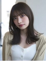 ダル 渋谷/表参道(DAL.) ハッシュカットバタフライカットダークブラウンカーテンバング