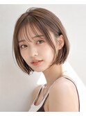 大人可愛いシースルーバング×ミニボブ