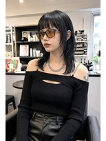 ファーム 大崎店(FAAM)&nbsp;ブルーブラック×モードスタイルレイヤーカット