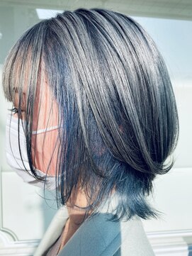 アコット(HAIR SALON ACOT) シルバーグレー＆インナーブルー