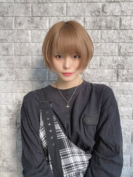 リアイス(Re:ICE) ミニウルフ/くすみブルー/流れるレイヤー/インナーハイライト