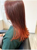 バレイヤージュテラコッタカラー