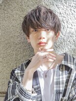 アイヴィー(IVY)&nbsp;小久保☆マニッシュ短髪パーマサファイアブルーカーキベージュ