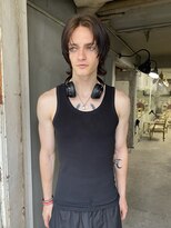 マッシュウルフ×センターパート
