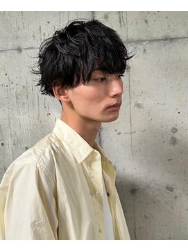 キュー(Cue_) 無造作マッシュ×ソフトツイストスパイラルパーマ